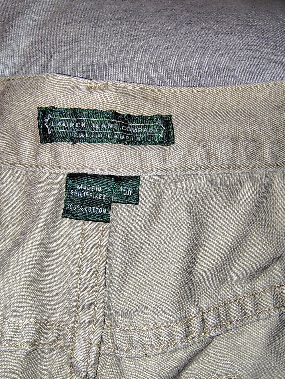 Vintage Ralph Lauren Women's Size 16W Beige Capris - Picture 3 of 7